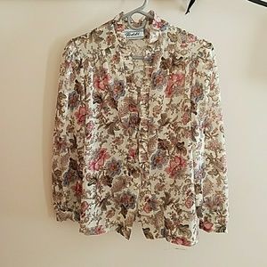 Ruffle paisley shirt